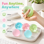 Frosted Blue Coconut Oil Stress Ball, Slow Rising Non-Sticky Squishy Squeeze Ball, Soft Sensory Fidget Toy for Stress Relief, Relaxation and Focus
