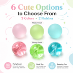Frosted Green Coconut Oil Stress Ball, Slow Rising Non-Sticky Squishy Squeeze Ball, Soft Sensory Fidget Toy for Stress Relief, Relaxation and Focus