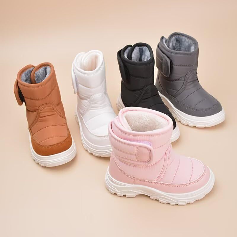 Toddler Boy Girl Anti Slip Warm Winter Boots pink AU9 Size for Outdoor Walking Snow Sport Trekking