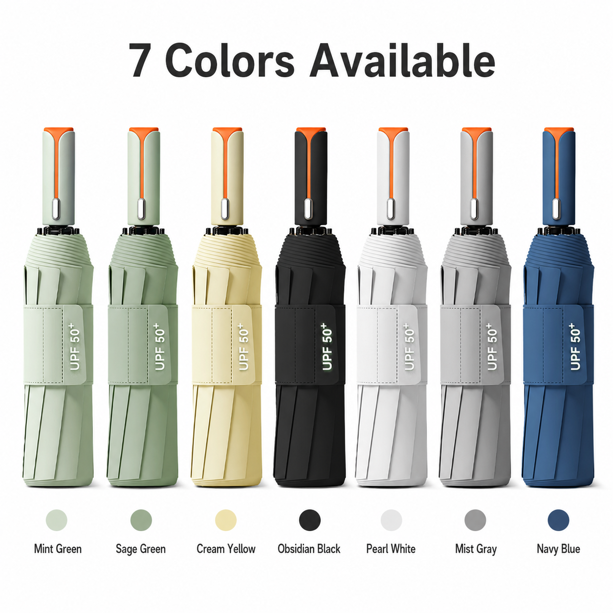 Yellow automatic travel umbrella with 60 ribs, large double-layered wind and rainproof umbrella, portable folding sun umbrella, outdoor rain and sun protection.