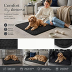 2pcs Black Pet Pad, Size L (70×50cm)