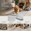 2pcs Grey Ice Silk Pet Pad, Size S (50×40cm)