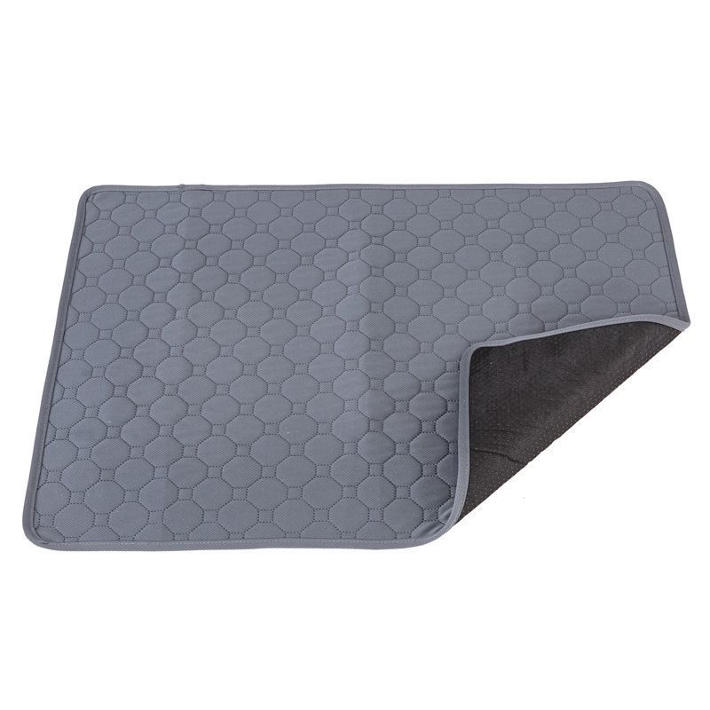 2pcs Grey Ice Silk Pet Pad, Size S (50×40cm)