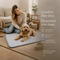2pcs Grey Ice Silk Pet Pad, Size XL (100×75cm)