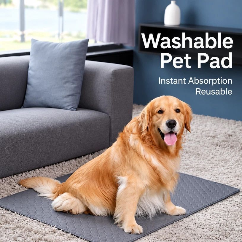 2pcs Coffee Ice Silk Pet Pad, Size M (60×50cm)