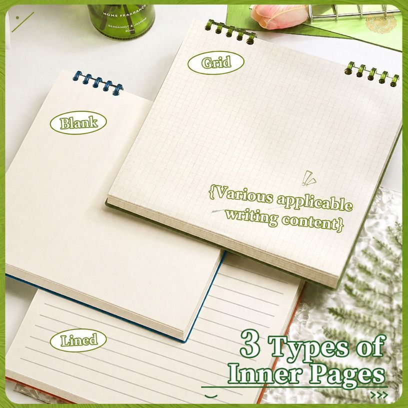 Lined Notebook Vintage Blue 60 Sheets/120 Pages