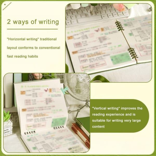 Lined Notebook Vintage Blue 60 Sheets/120 Pages