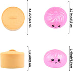 6Pcs Glitter Cute 5.5cm Bun Squishy Anxiety Relief Toy