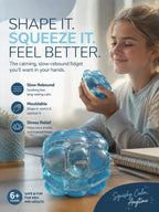 Blocky Blue Cube Ice Squishy 5cm, Focus & Relax Aussie Pastime