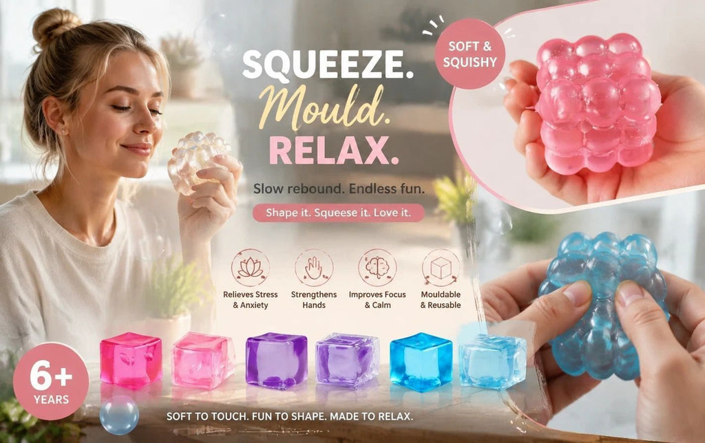 Cool Moldable Squishy 6cm Blue Maltose 2 Pack, Coastal Calm Twin Pack