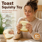 Cheerful Toast Squishy, Gentle Squeeze Toy To Ease Daily Tension
