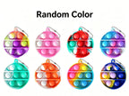 8pk 5cm Square Pop It Fidget Keychain