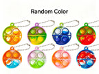 8pk 3cm Heart Pop It Fidget Keychain