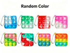 8pk 3cm Round Pop It Fidget Keychain