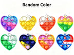 48pk Assorted Mixed Size Pop It Fidget Keychains
