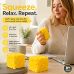 Refreshing Mini Square Cheese Squishy, 5cm × 5cm