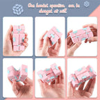 1pk Pastel Green Infinity Cube Fidget Toy Gift Box