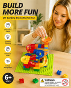 Creative Marble Run Building Blocks DIY Puzzle Toy, 176pcs Small Track (Colour Box Pack)