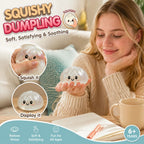 Stress Relief Giant Bun Squishy, Festival Present, Glitter White
