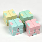 2pk Pastel Yellow Macaron Infinity Fidget Cube