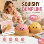Stress Relief Duo Plain Yellow & Plain Pink Bun Squishy 2 Pack, Bright Festival Pair