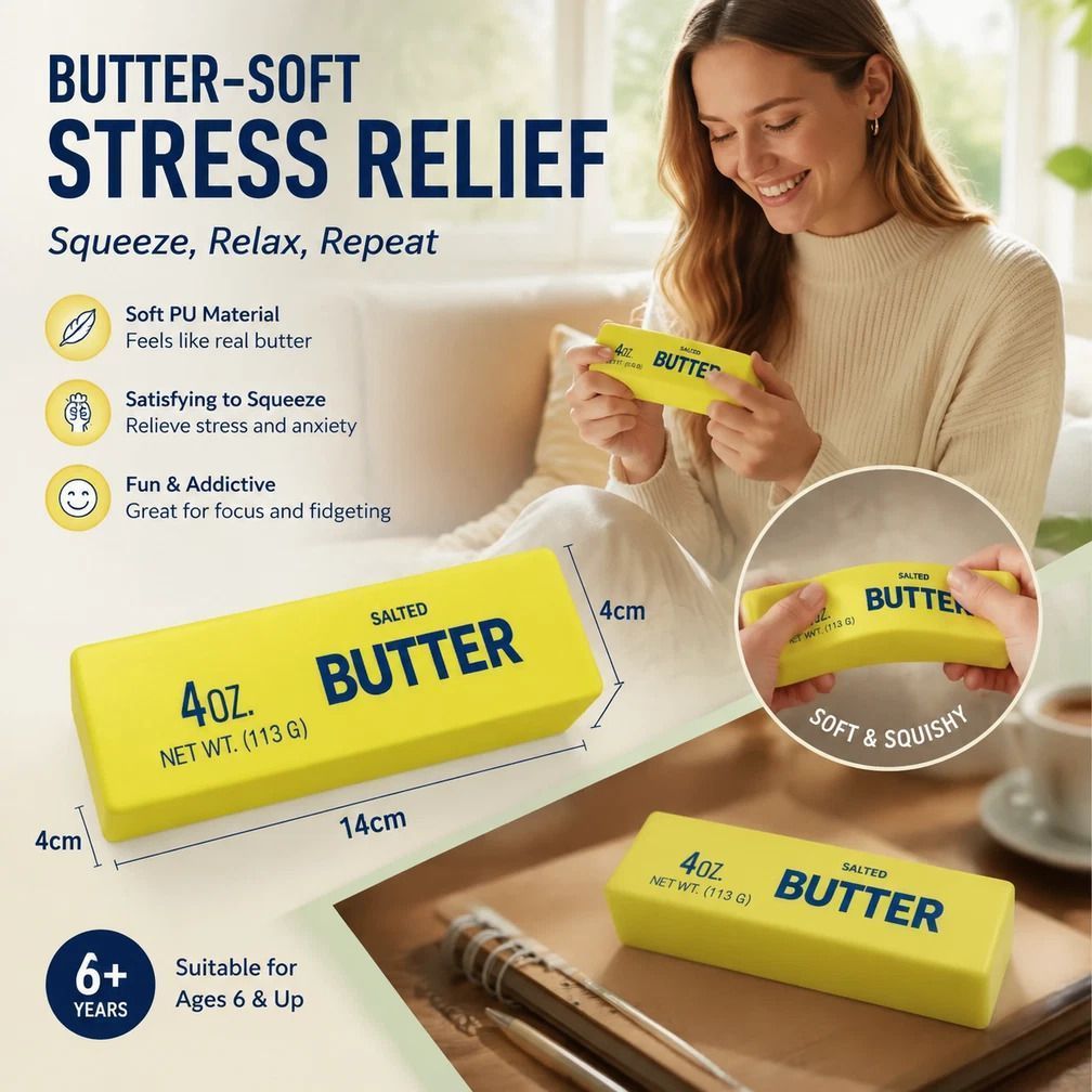 Strawberry Butter Stick 23cm Stress Relief Toy 2 Pack, Kids Gift