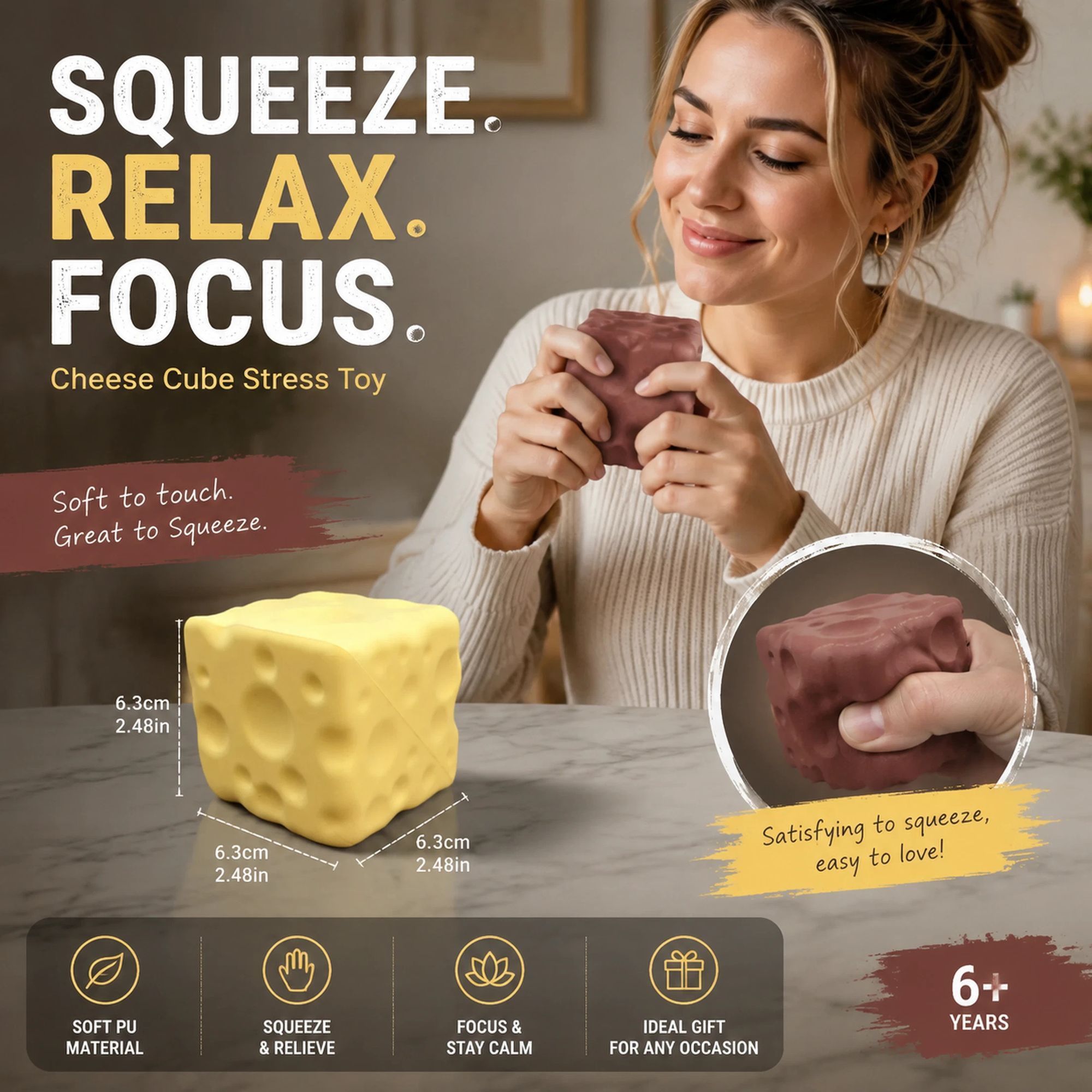 Pink & Strawberry Butter Stick 23cm Stress Relief Toy 2 Pack