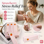 Pink Strawberry Stick + Mini Butter Stick Stress Relief Toy 4 Pack