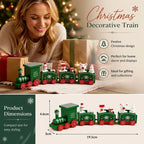 Green & Pink Christmas Train Ornament 2 Pack