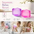 2 Pack Purple & Pink Ice Cube Squishy Mix, Gentle Dual Squish To Release Daily Stress, Holiday Pair