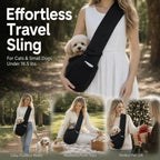 Breathable Cat Carrier Up To 16.5lbs, Dark Blue With Phone Pocket, Roomy Comfort Travel Bag