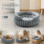 All Weather Notch Pet Sleeping Nest, Grey M Size, Support Joint Relief For Pets