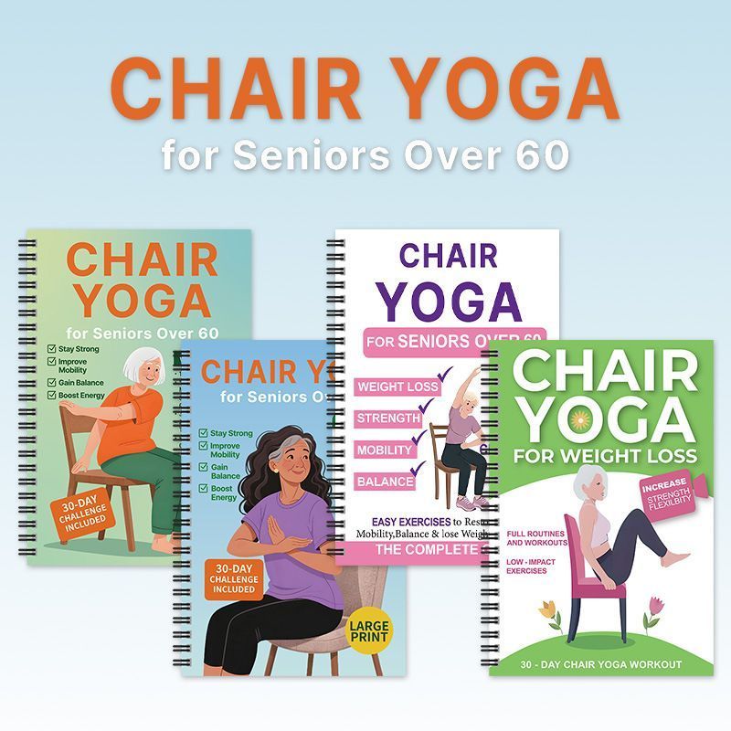 Dual Coil Bound Senior Yoga Journals, Breathing Awareness & All-Round Improvement Weight Loss Plans