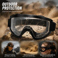 Heartwarming Sports Goggles Wind Sand Protection, Black Frame Clear Lens