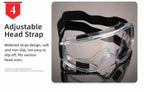 Sentimental Anti-Fog Wind Goggles, HD Shockproof Lens, White Frame Clear Anti-Fog