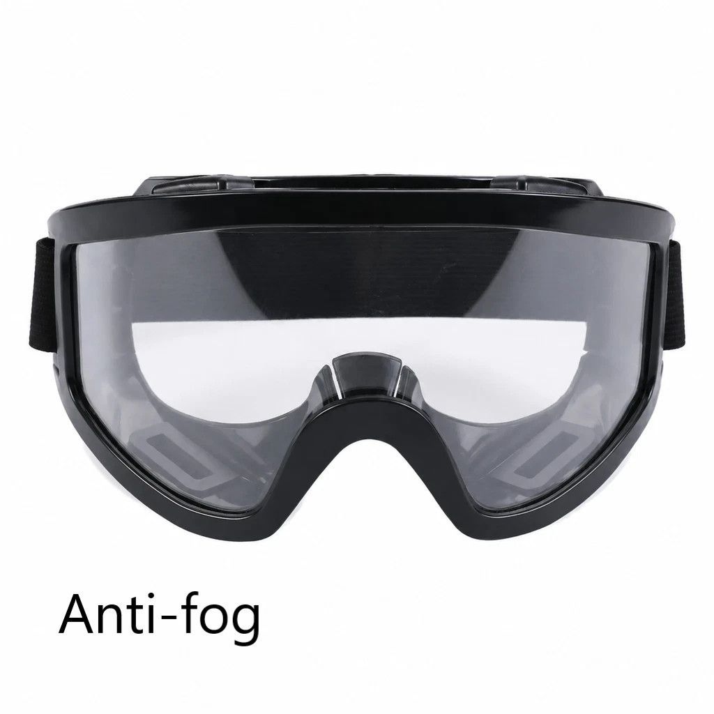 Caring Gift Anti-Fog Sports Goggles Wind Shield, Black Frame Clear Anti-Fog
