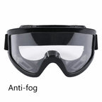 Caring Gift Anti-Fog Sports Goggles Wind Shield, Black Frame Clear Anti-Fog
