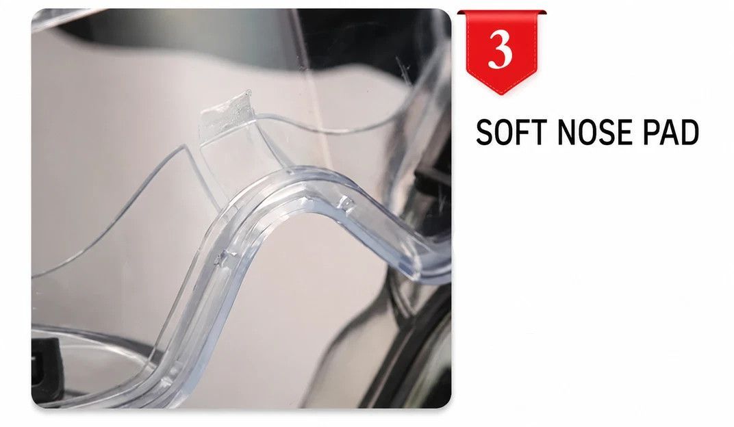 Warm Token Multi-Scene Anti-Fog Safety Goggles, Yellow Frame Clear Anti-Fog