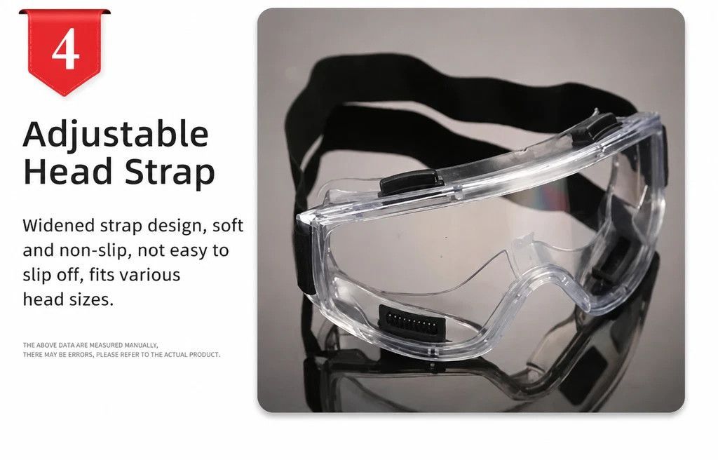 Warm Token Multi-Scene Anti-Fog Safety Goggles, Yellow Frame Clear Anti-Fog