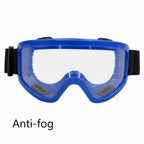 Kind Gift Windproof Cycling Ski Goggles, Blue Frame Clear Lens
