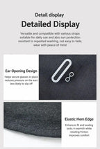 Wind Block Warm Face Mask, Black Long Design, One Size, 2 Pcs