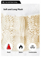 Durable Mountain Ski Gift Thick Knitted Hat 2 Set Navy, Warm Thermal Gear For Winter Ski Trips