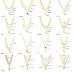 Vintage Inspired Double Stack Necklace, Delicate Subtle Luxury Gold Dipped Stainless Steel Everyday Accessory