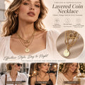 Petite Vintage Two-Tier Stack Necklace, Soft Minimal Gold Plated Stainless Steel Multi-Scenario Neckwear