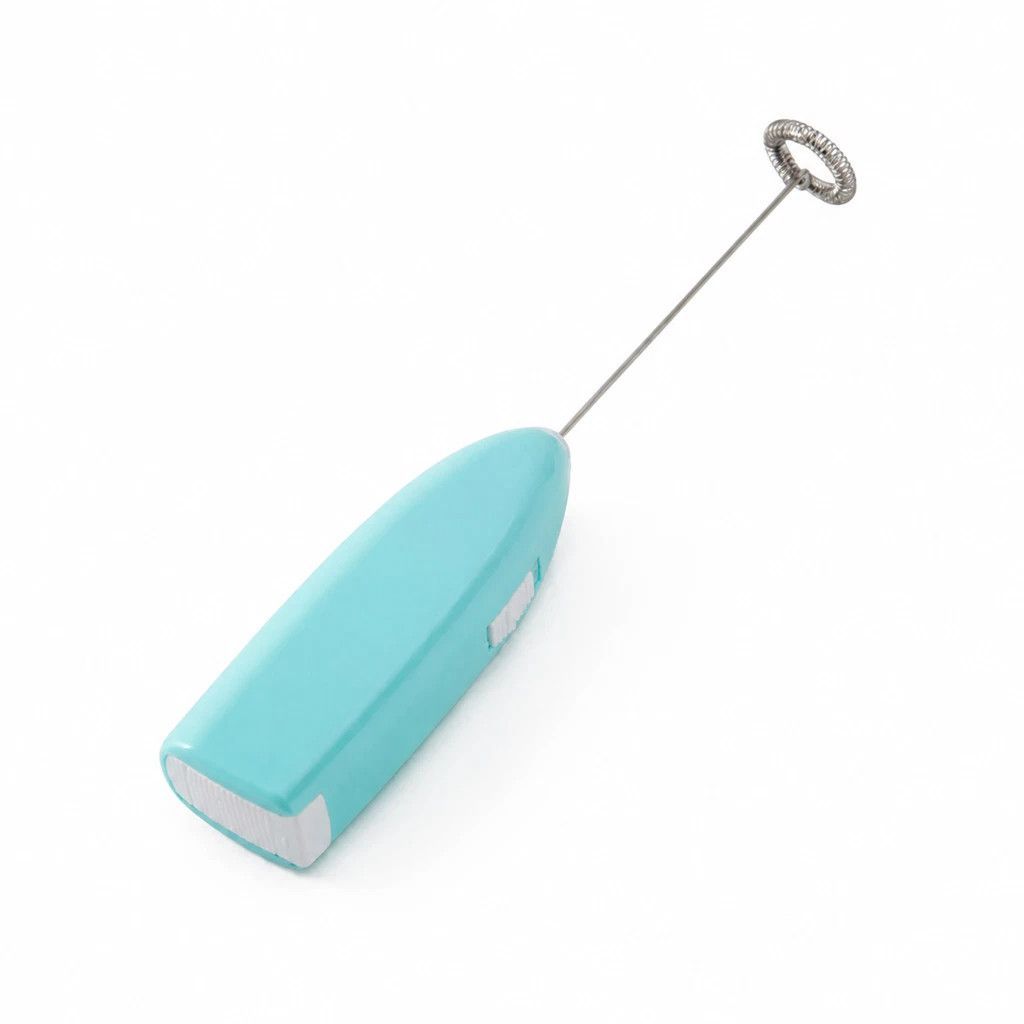 Portable Mini Electric Whisk, Stainless Steel Stirrer For Home Baking & Beverage Mixing, Blue