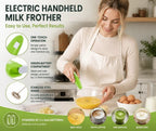 Durable Home Electric Egg Beater, All-Round Stainless Steel Mixer For Coffee Milk Tea Making, Black