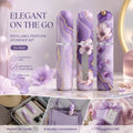 Stylish Floral Print 5ml Refillable Perfume Atomiser, Bottom Filling Travel Scent Bottles 3 Pack, Purple Floral