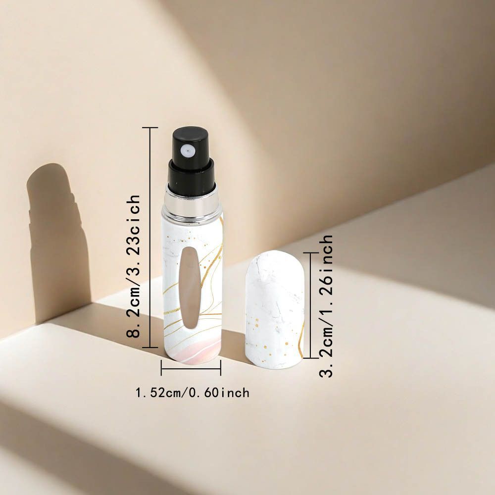 Natural Plain Shade 5ml Mini Refillable Perfume Atomiser, Bottom Fill Compact Travel Scent Vessel 3 Pack, Green