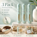 Fresh Mint Crackle Print 5ml Travel Refillable Perfume Vial, Bottom Fill Pocket Mini Fragrance Atomiser 3 Pack, Mint Green Crackle