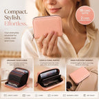 Generous Capacity Multi-Slot Card Wallet, Unisex Compact ID & Coin Holder For Casual Outings, Lovely Daily Gift, Pink Litchi Grain, 18 Card Slots & 2 Coin Pockets